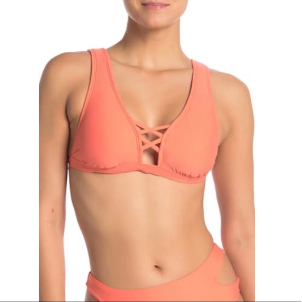 VYB Deep Plunge Front Crisscross Bikini Top